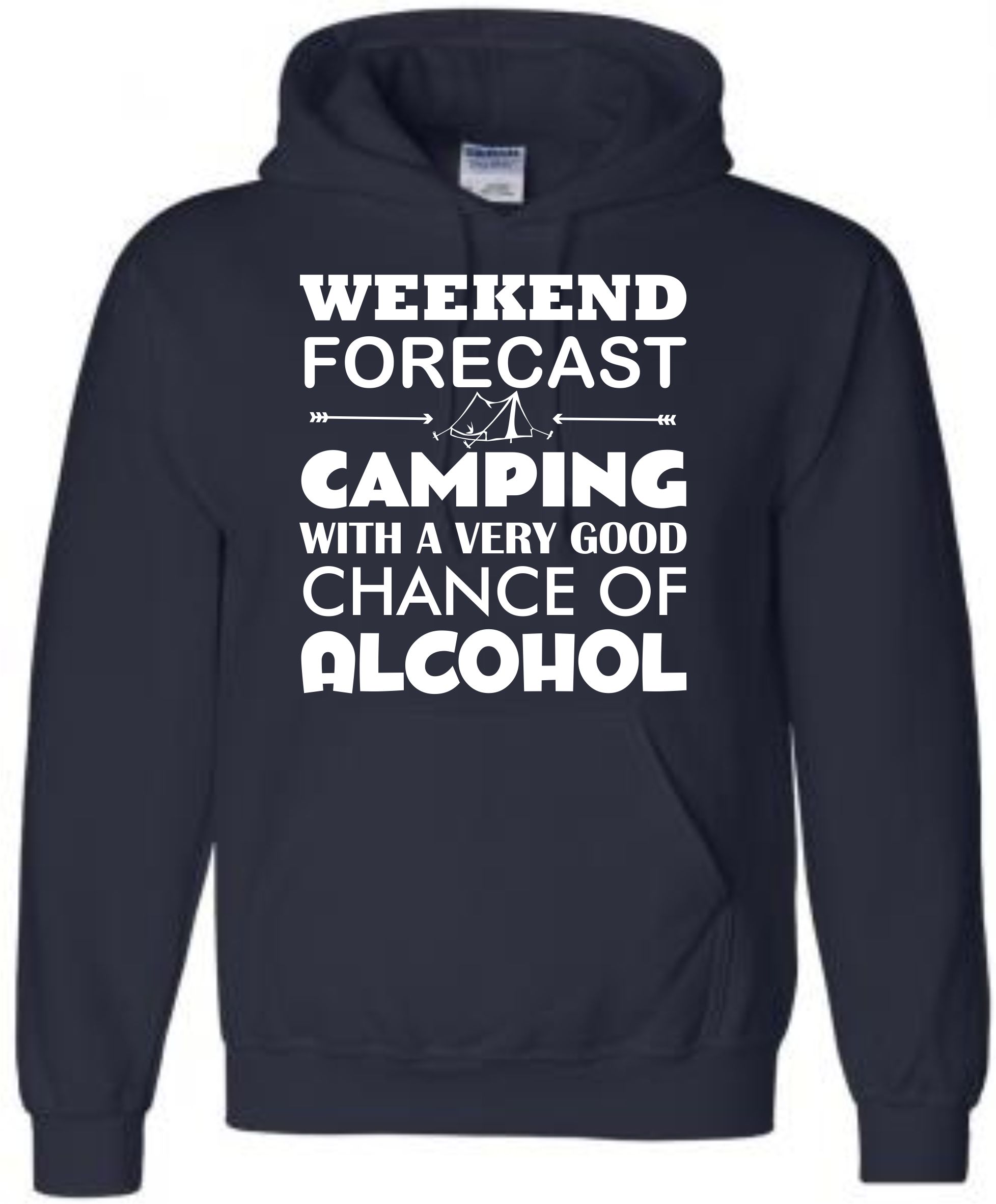 Weekend Forecast Camping Hoodie, Tent Hoody, Alcohol Glamping Hooded Sweat - Image 5