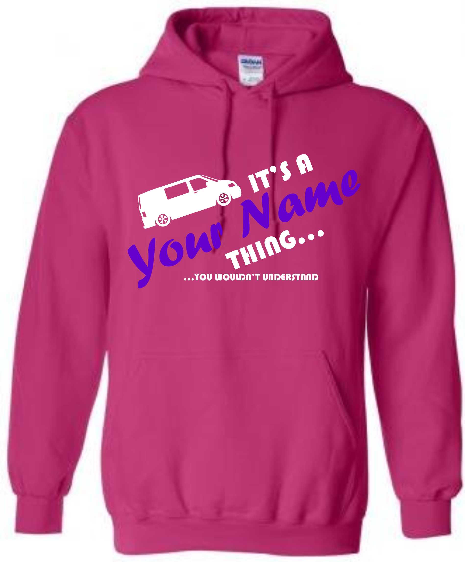 Kids Personalised Campervan Hoodie, Camping Hoody, Name Hooded Sweat - Image 3