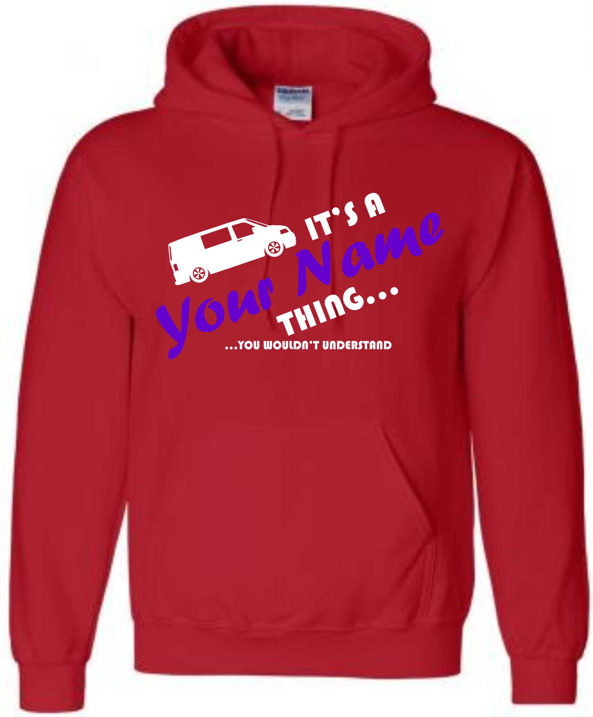Kids Personalised Campervan Hoodie, Camping Hoody, Name Hooded Sweat - Image 2