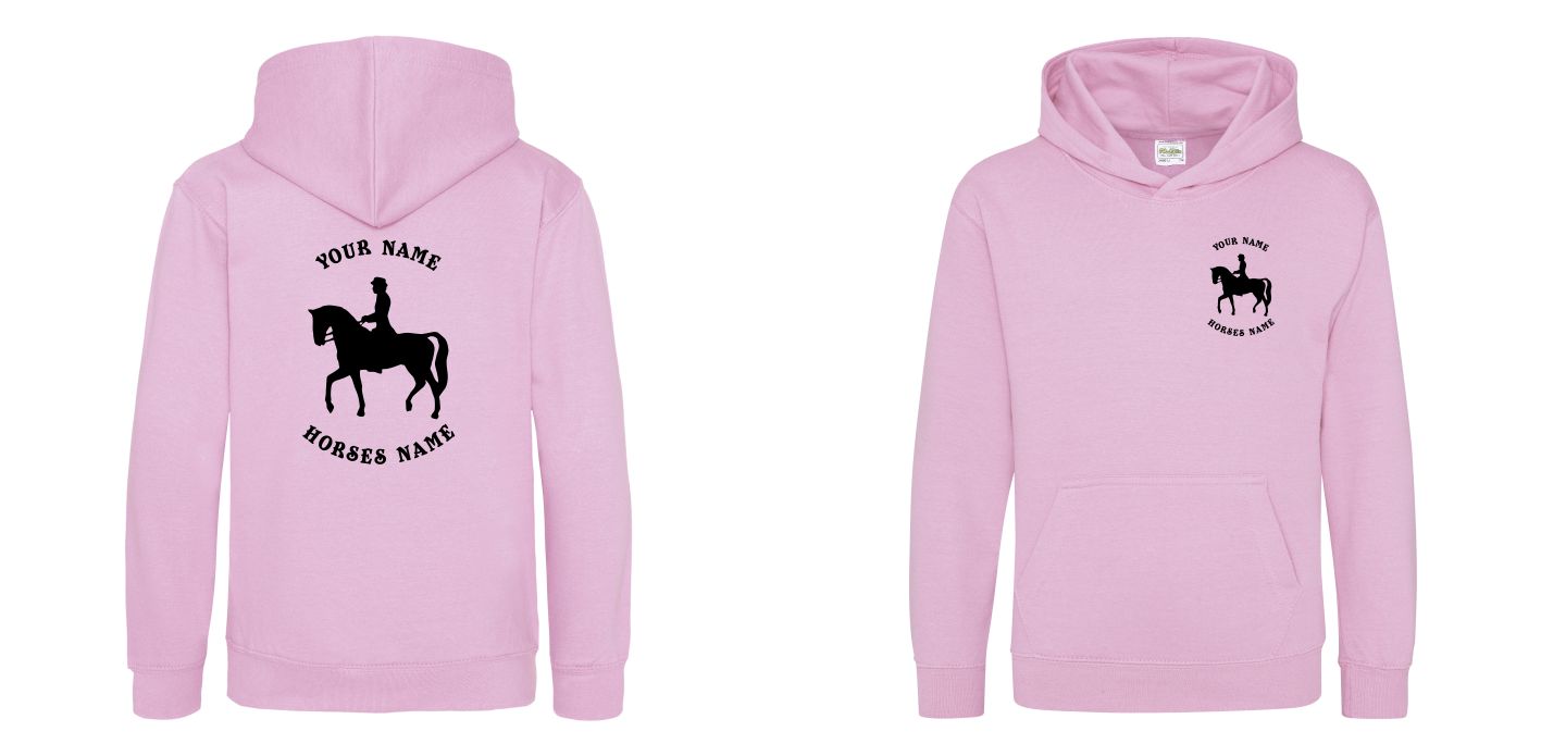 Kids Personalised Dressage Hoodie, Equestrian Hoodie, Horseriding Hoody - Image 9