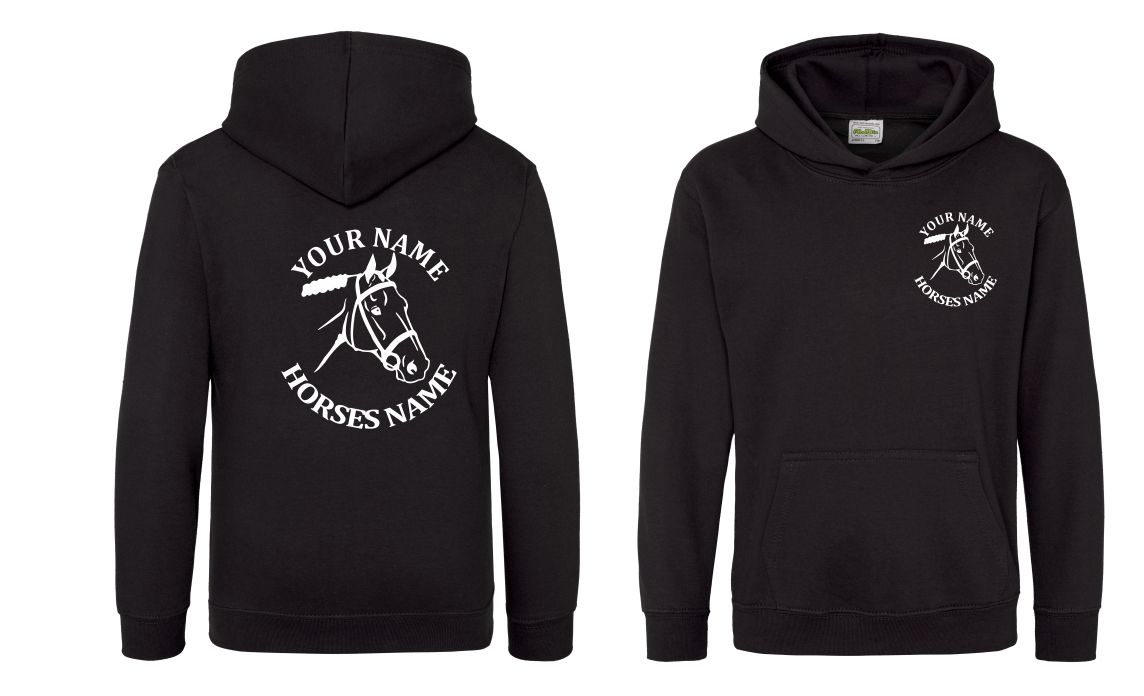 Kids Personalised Horse Head Hoodie, Equestrian Hoodie, Horseriding Hoody - Image 19