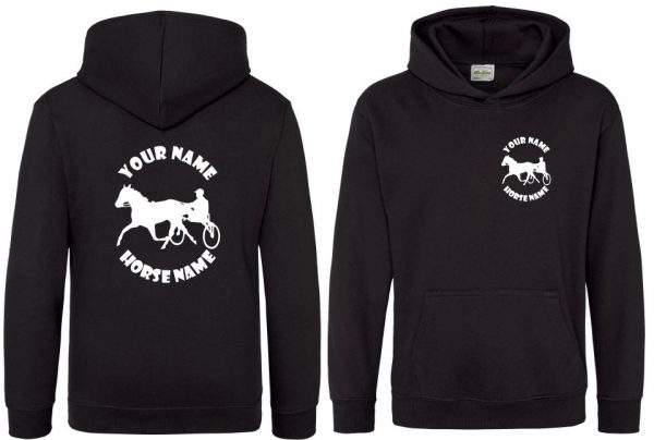 Horse and Cart Hoodie, Kids Personalised Equestrian Hoodie, Horseriding Hoody
