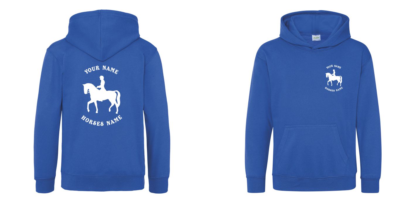 Kids Personalised Dressage Hoodie, Equestrian Hoodie, Horseriding Hoody - Image 11