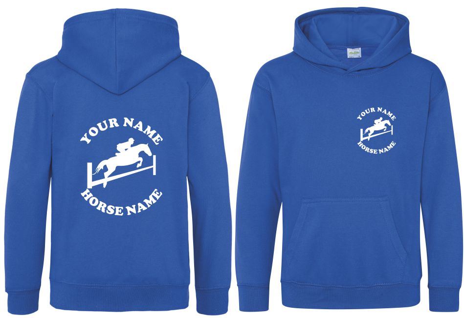 Horse Hoodie, Kids Personalised Showjumping Hoodie, Equestrian Hoodie, Horse Riding Hoody - Image 9
