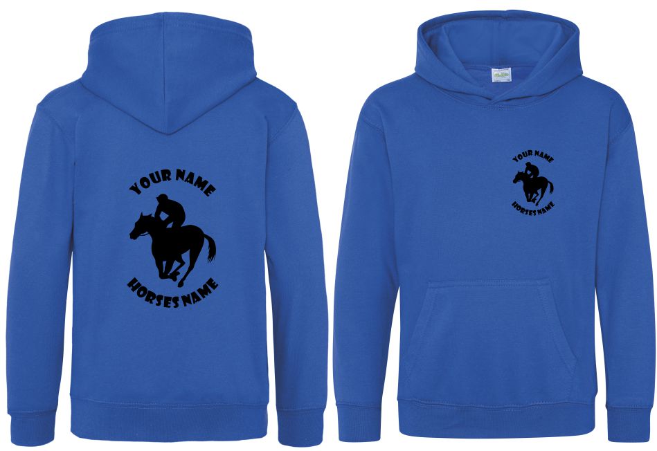 Horse Racing Hoodie, Kids Personalised Horseracing Hoodie, Equestrian Hoodie, Horseriding Hoody - Image 9