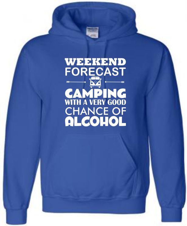 Campervan Hoodie, Camping Hoody, Camper Alcohol Hooded Sweat, Glamping Hoody - Image 3