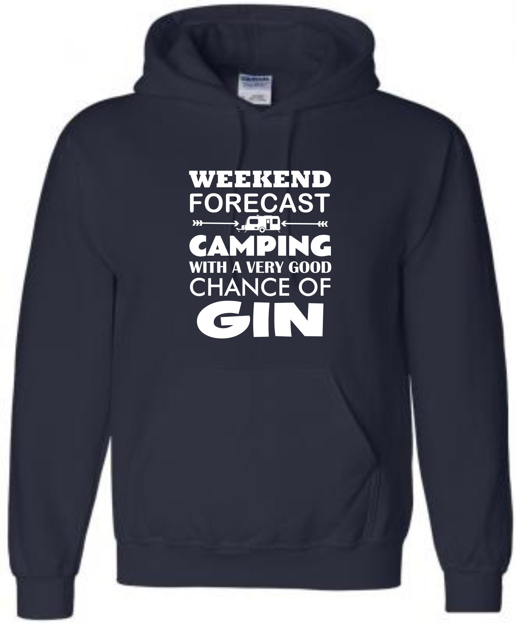 Caravan Hoodie, Gin Hoodie, Weekend Forecast Camping Hoody, Glamping Hoody - Image 5