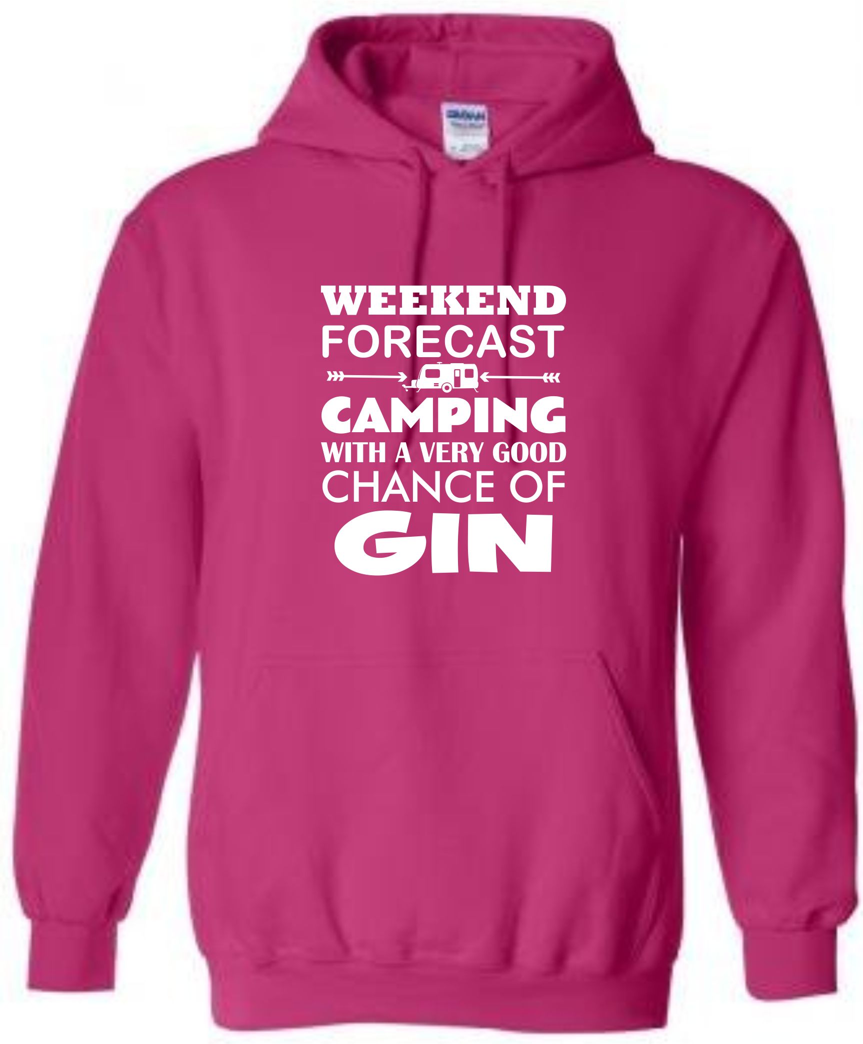 Caravan Hoodie, Gin Hoodie, Weekend Forecast Camping Hoody, Glamping Hoody - Image 3