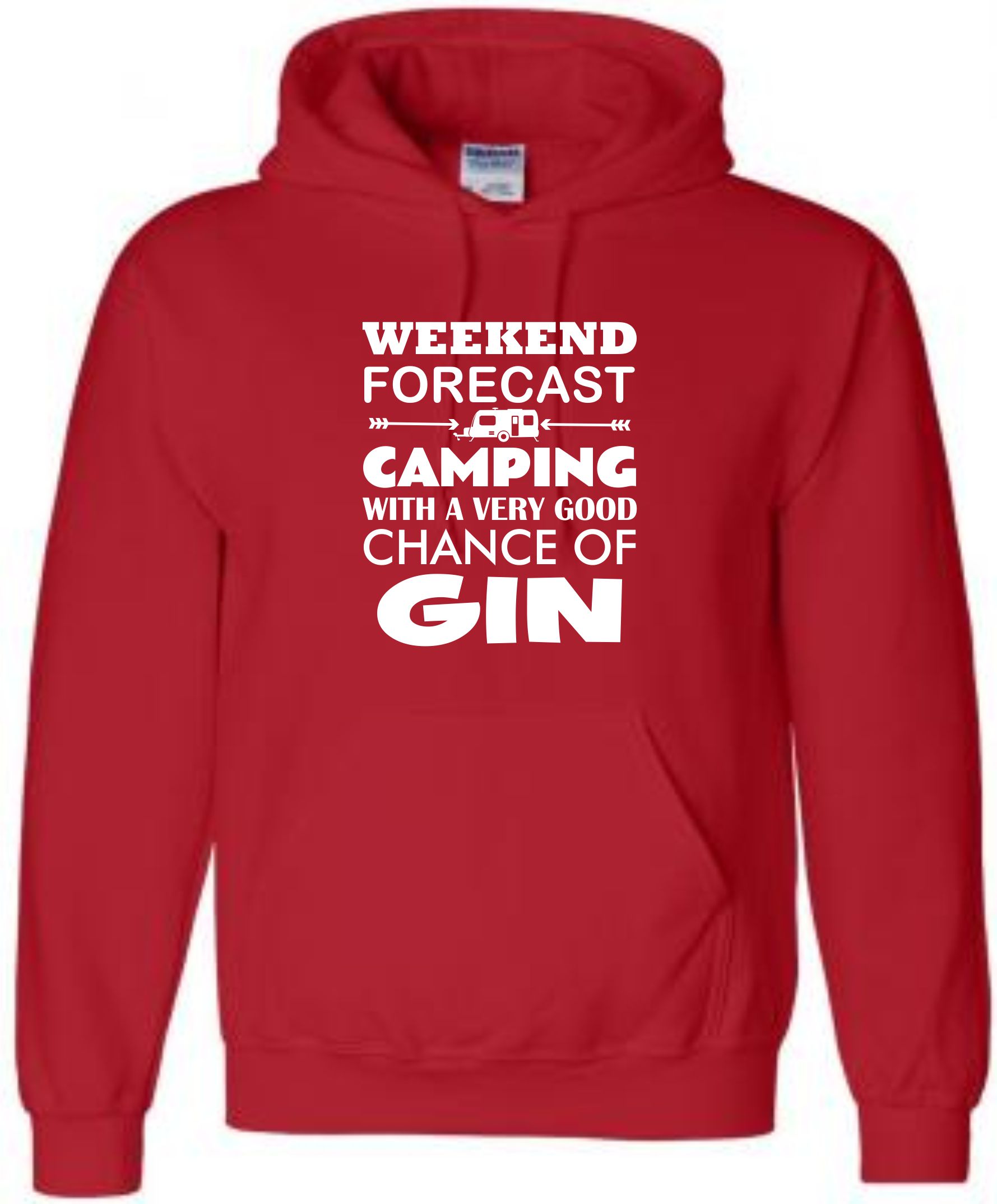 Caravan Hoodie, Gin Hoodie, Weekend Forecast Camping Hoody, Glamping Hoody - Image 2