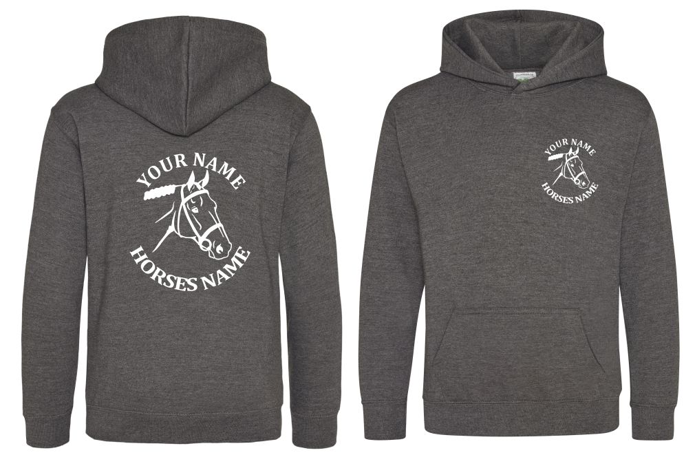 Kids Personalised Horse Head Hoodie, Equestrian Hoodie, Horseriding Hoody - Image 21