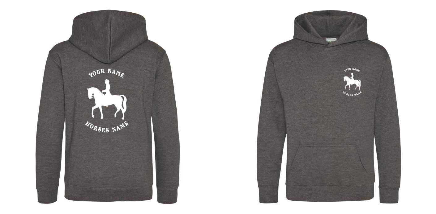 Kids Personalised Dressage Hoodie, Equestrian Hoodie, Horseriding Hoody - Image 12