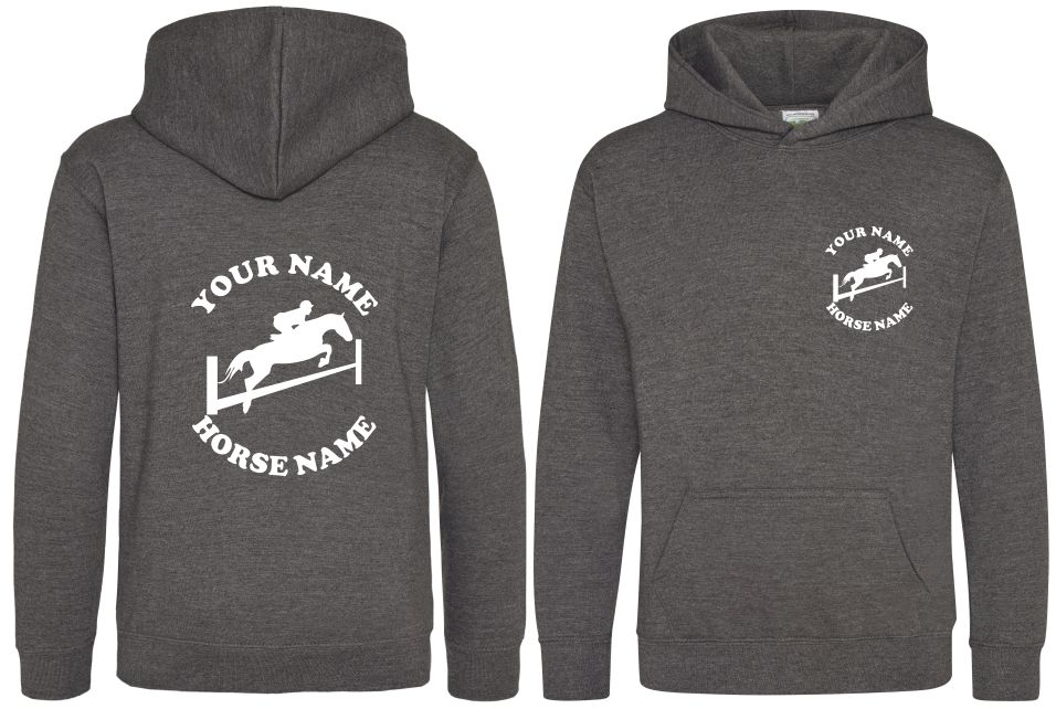 Horse Hoodie, Kids Personalised Showjumping Hoodie, Equestrian Hoodie, Horse Riding Hoody - Image 8