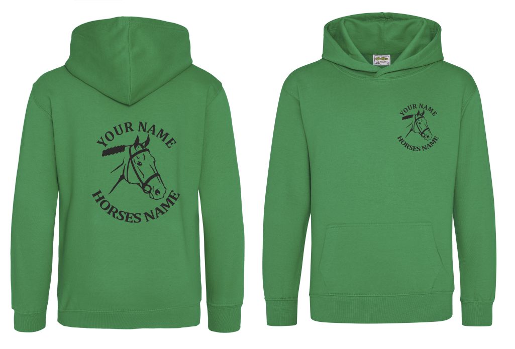 Kids Personalised Horse Head Hoodie, Equestrian Hoodie, Horseriding Hoody - Image 22