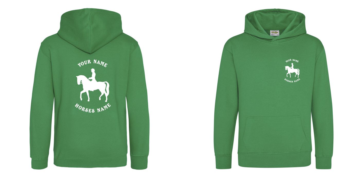 Kids Personalised Dressage Hoodie, Equestrian Hoodie, Horseriding Hoody - Image 13
