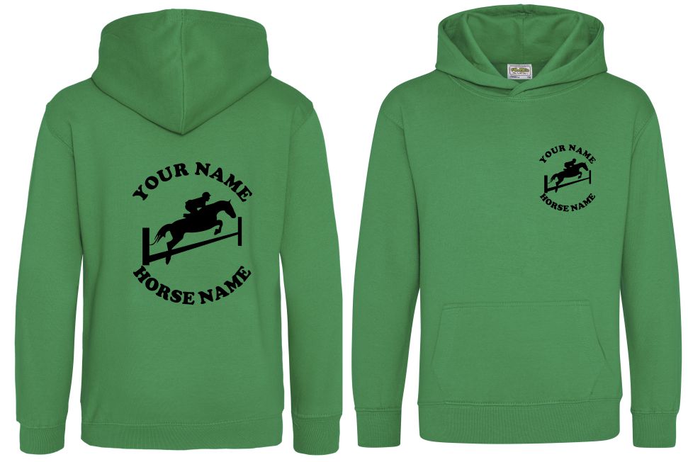 Horse Hoodie, Kids Personalised Showjumping Hoodie, Equestrian Hoodie, Horse Riding Hoody - Image 7
