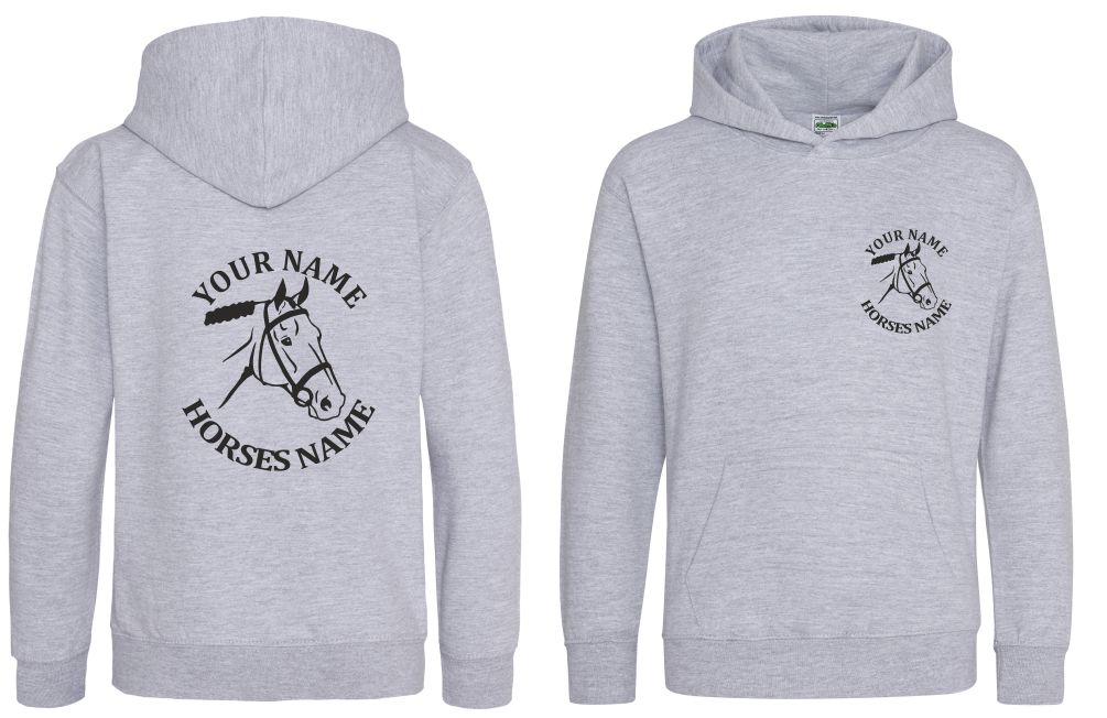 Kids Personalised Horse Head Hoodie, Equestrian Hoodie, Horseriding Hoody - Image 23