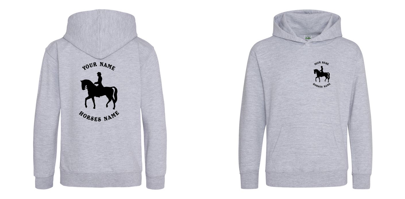 Kids Personalised Dressage Hoodie, Equestrian Hoodie, Horseriding Hoody - Image 18