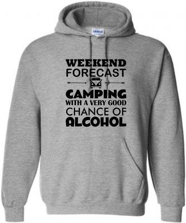 Campervan Hoodie, Camping Hoody, Camper Alcohol Hooded Sweat, Glamping Hoody - Image 9