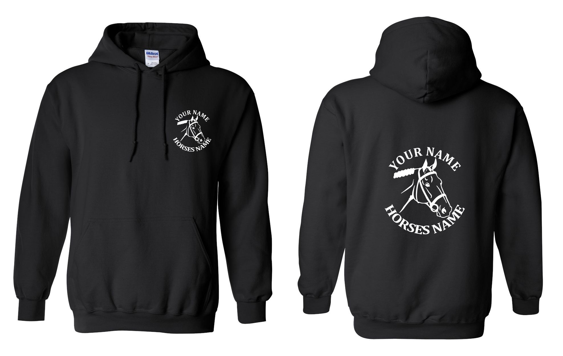 Horseriding Hoodie - Equestrian Horse Head Hoody - Image 18