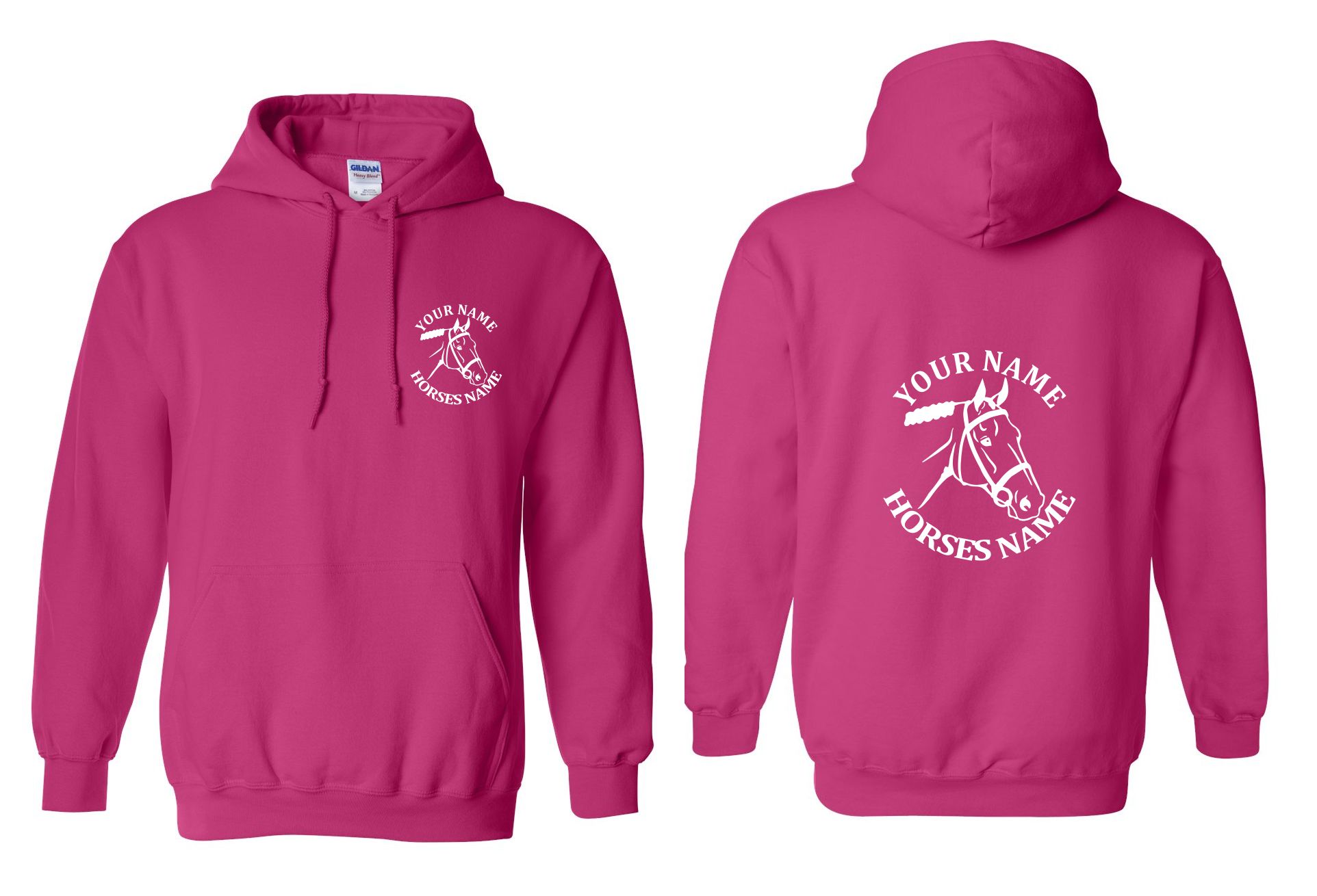 Horseriding Hoodie - Equestrian Horse Head Hoody - Image 24