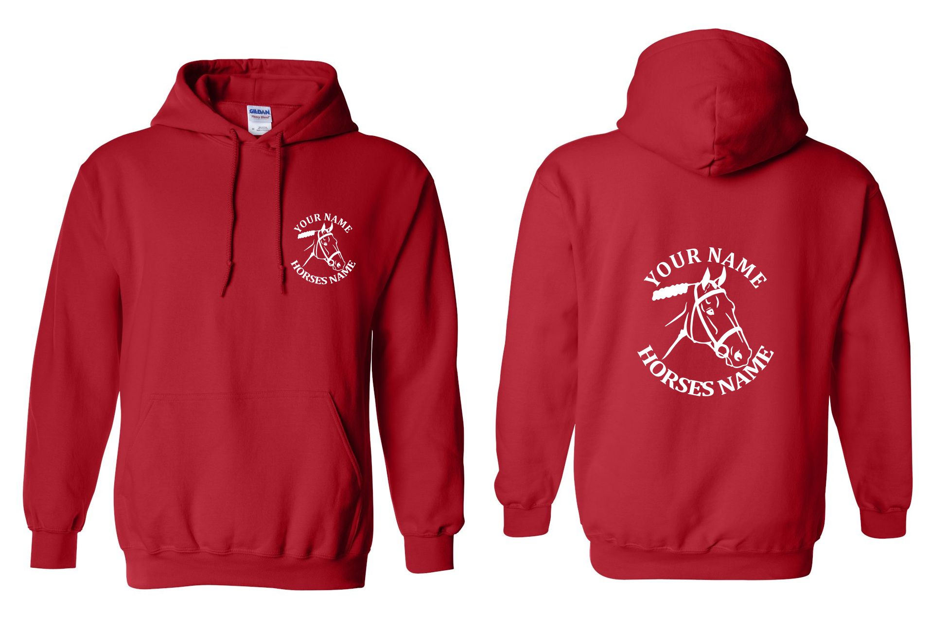 Horseriding Hoodie - Equestrian Horse Head Hoody - Image 25