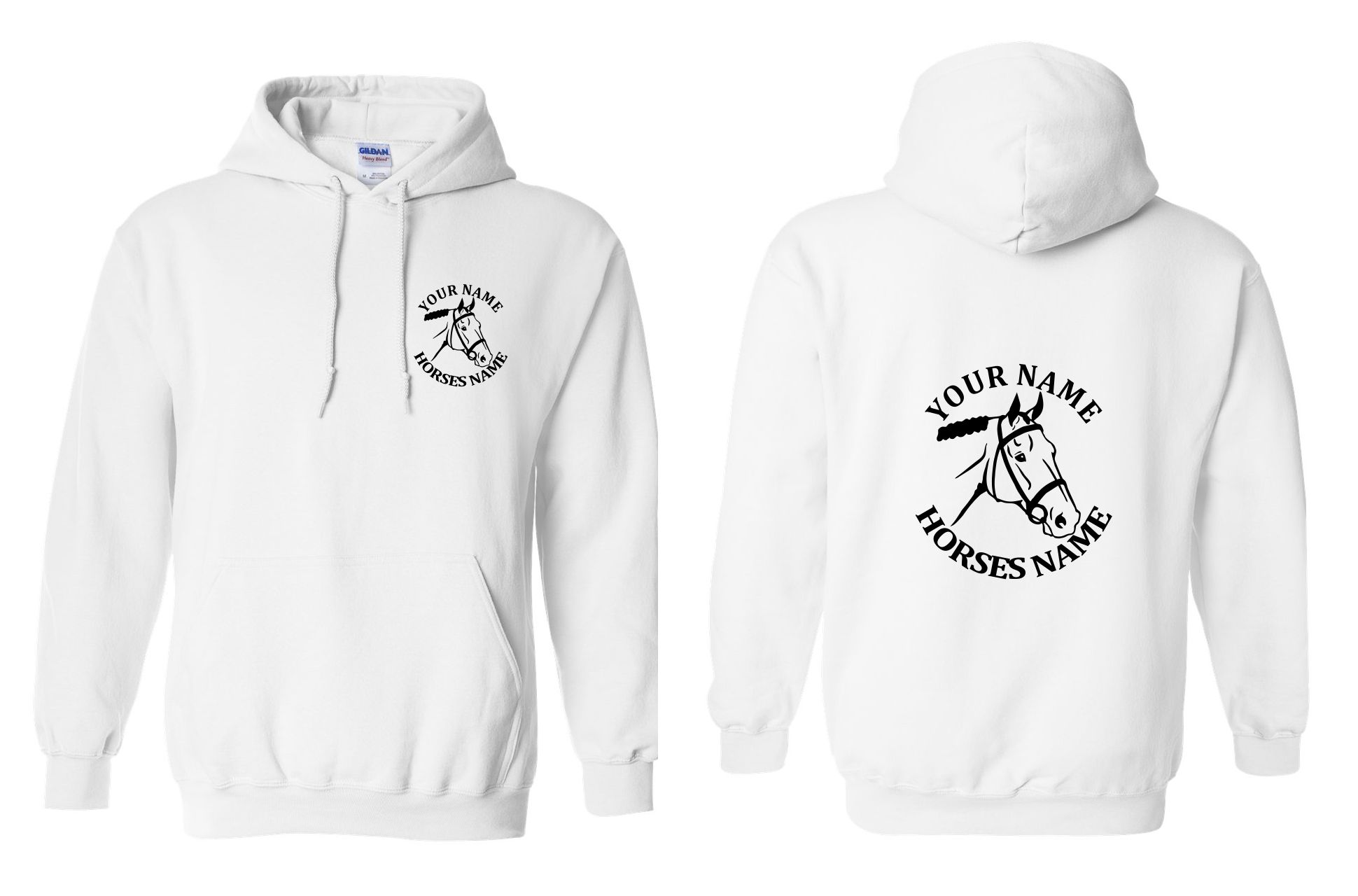 Horseriding Hoodie - Equestrian Horse Head Hoody - Image 26