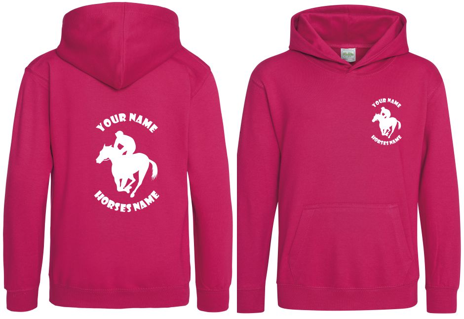 Horse Racing Hoodie, Kids Personalised Horseracing Hoodie, Equestrian Hoodie, Horseriding Hoody - Image 5