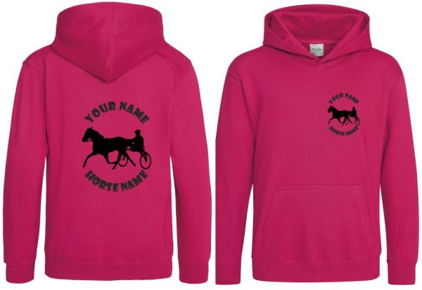 Horse and Cart Hoodie, Kids Personalised Equestrian Hoodie, Horseriding Hoody - Image 4
