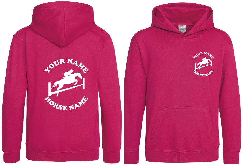 Horse Hoodie, Kids Personalised Showjumping Hoodie, Equestrian Hoodie, Horse Riding Hoody - Image 5