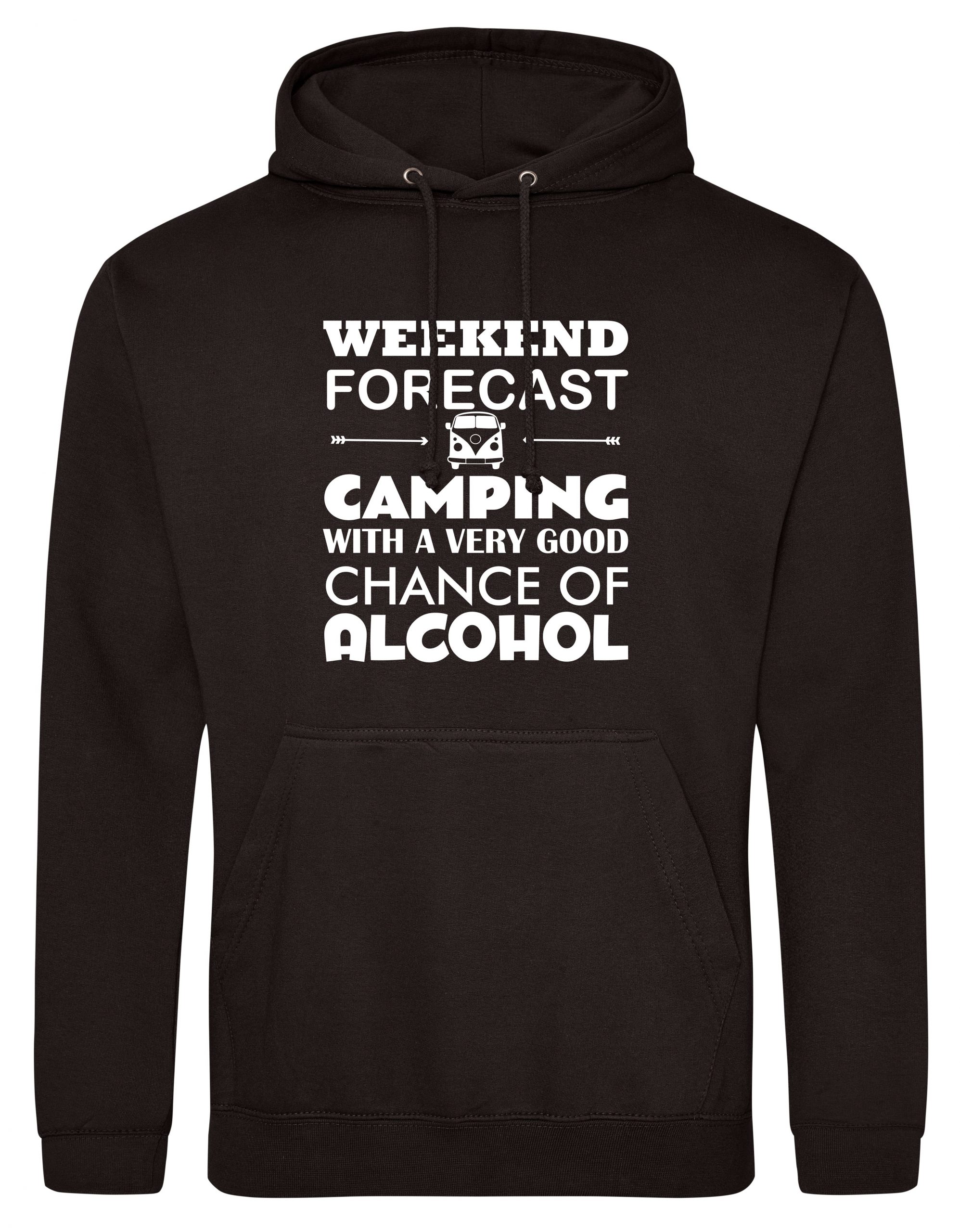 Campervan Hoodie, Camping Hoody, Camper Alcohol Hooded Sweat, Glamping Hoody