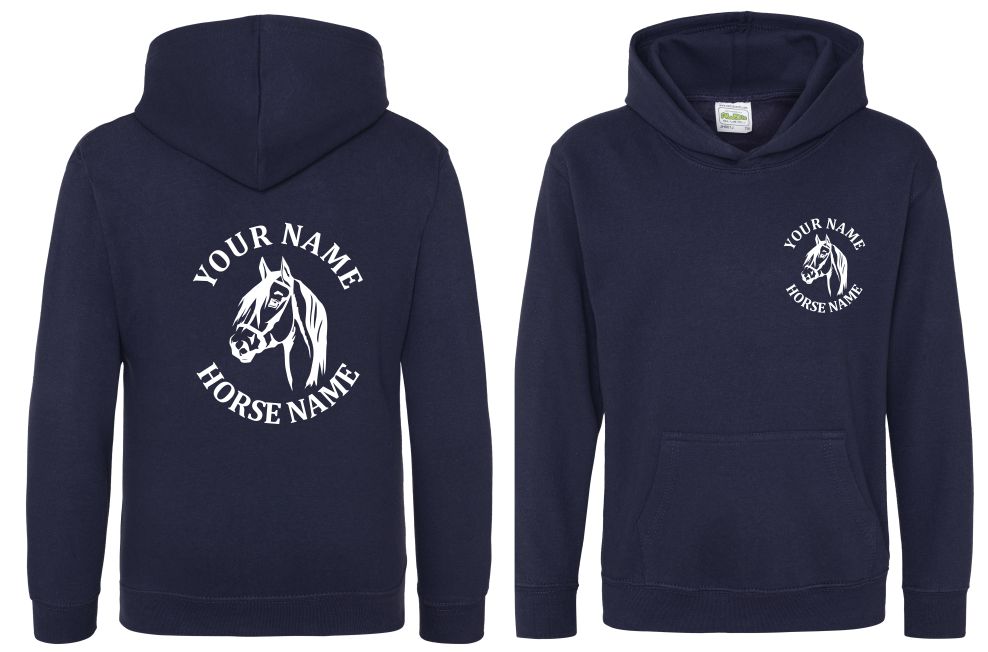 Kids Personalised Horseriding Hoodie, Equestrian Hoodie, Horse Hoody