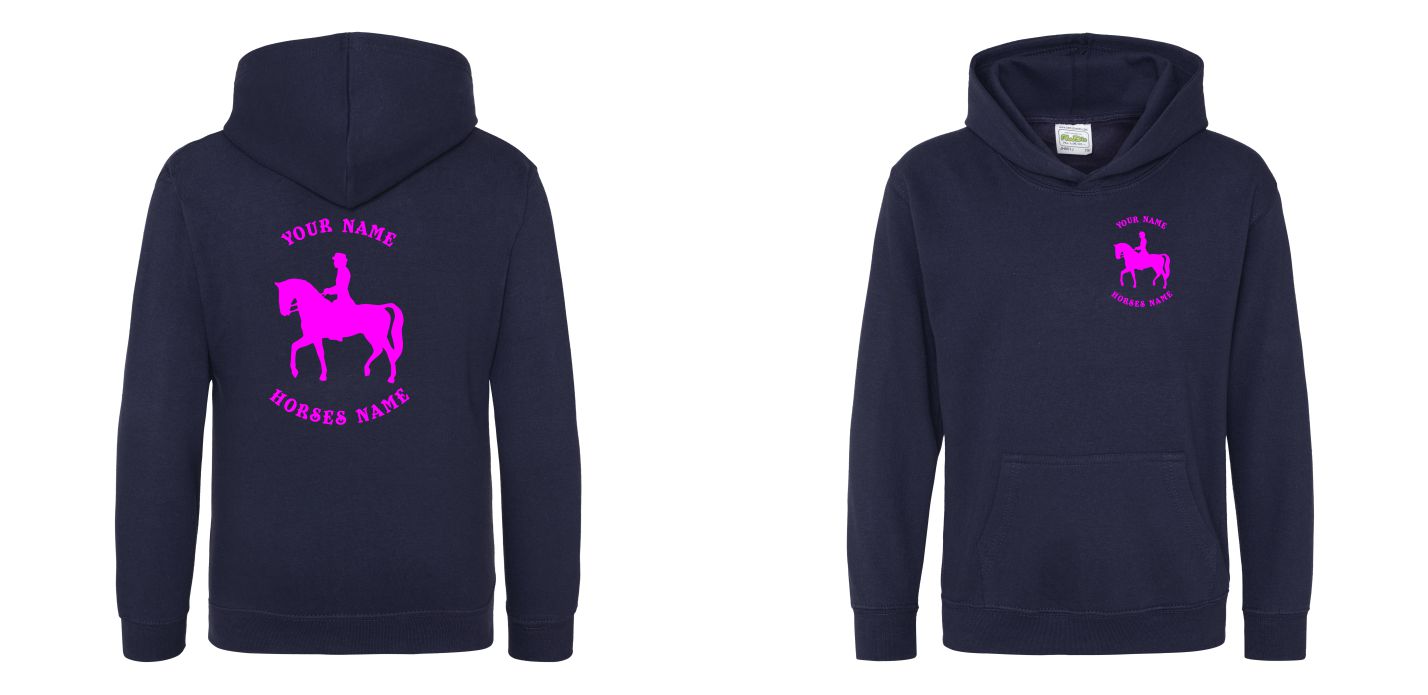 Kids Personalised Dressage Hoodie, Equestrian Hoodie, Horseriding Hoody - Image 14