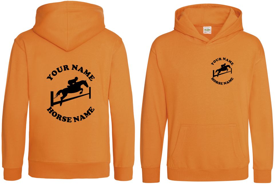 Horse Hoodie, Kids Personalised Showjumping Hoodie, Equestrian Hoodie, Horse Riding Hoody - Image 3