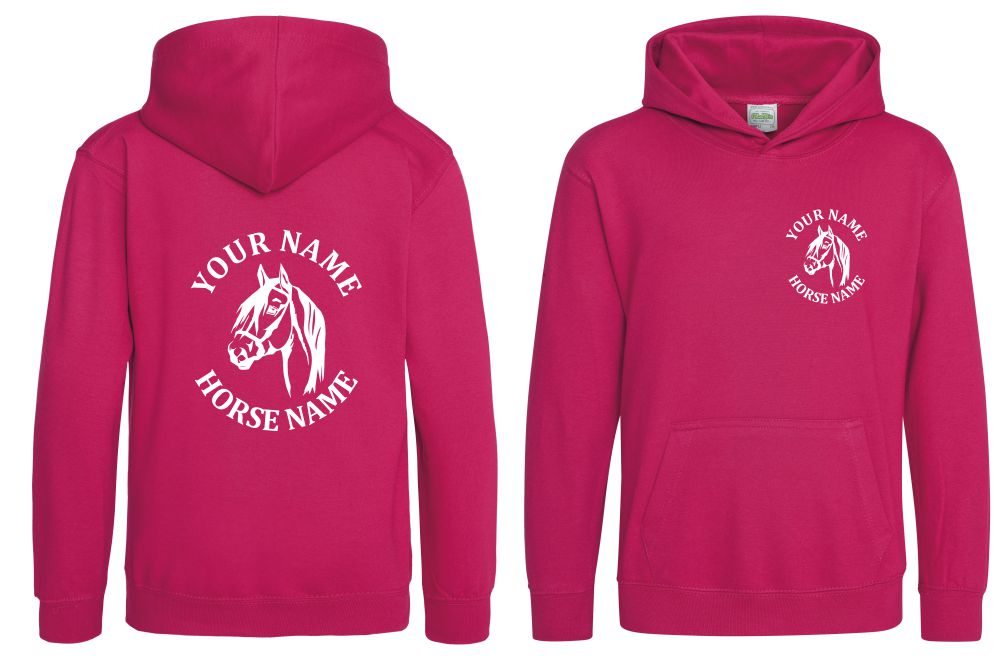 Kids Personalised Horseriding Hoodie, Equestrian Hoodie, Horse Hoody - Image 3