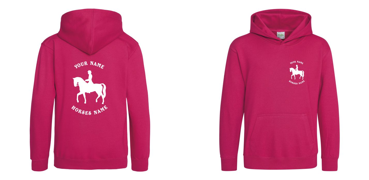 Kids Personalised Dressage Hoodie, Equestrian Hoodie, Horseriding Hoody - Image 16