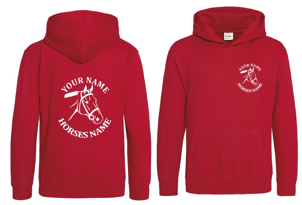 Kids Personalised Horse Head Hoodie, Equestrian Hoodie, Horseriding Hoody - Image 27