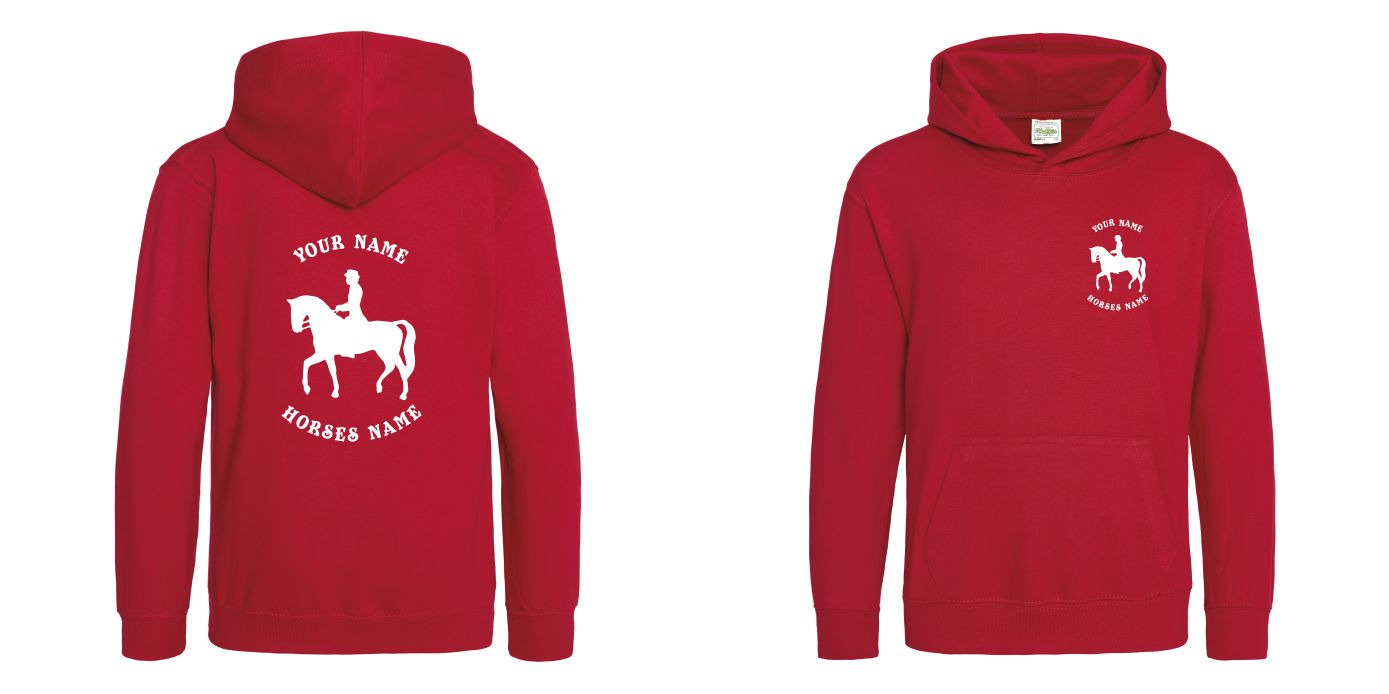 Kids Personalised Dressage Hoodie, Equestrian Hoodie, Horseriding Hoody - Image 17
