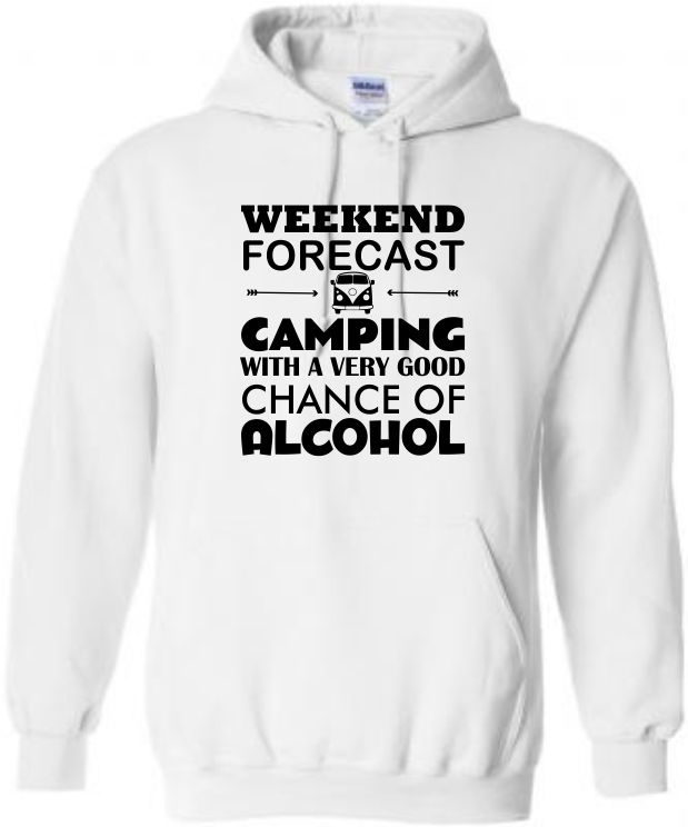 Campervan Hoodie, Camping Hoody, Camper Alcohol Hooded Sweat, Glamping Hoody - Image 4