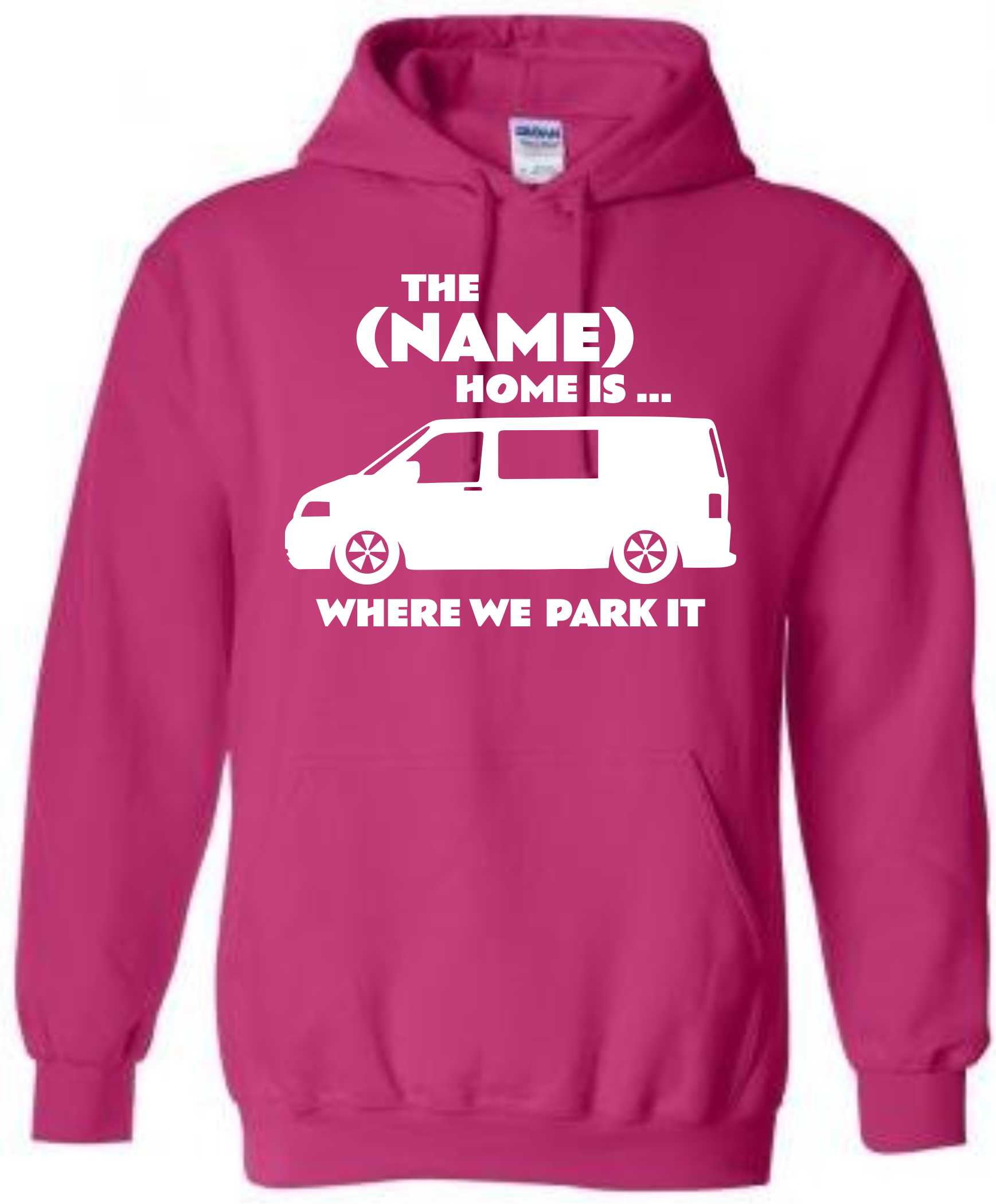 Kids Personalised Campervan Park It Hoodie, Camping Hoody, Name Hooded Sweat - Image 3