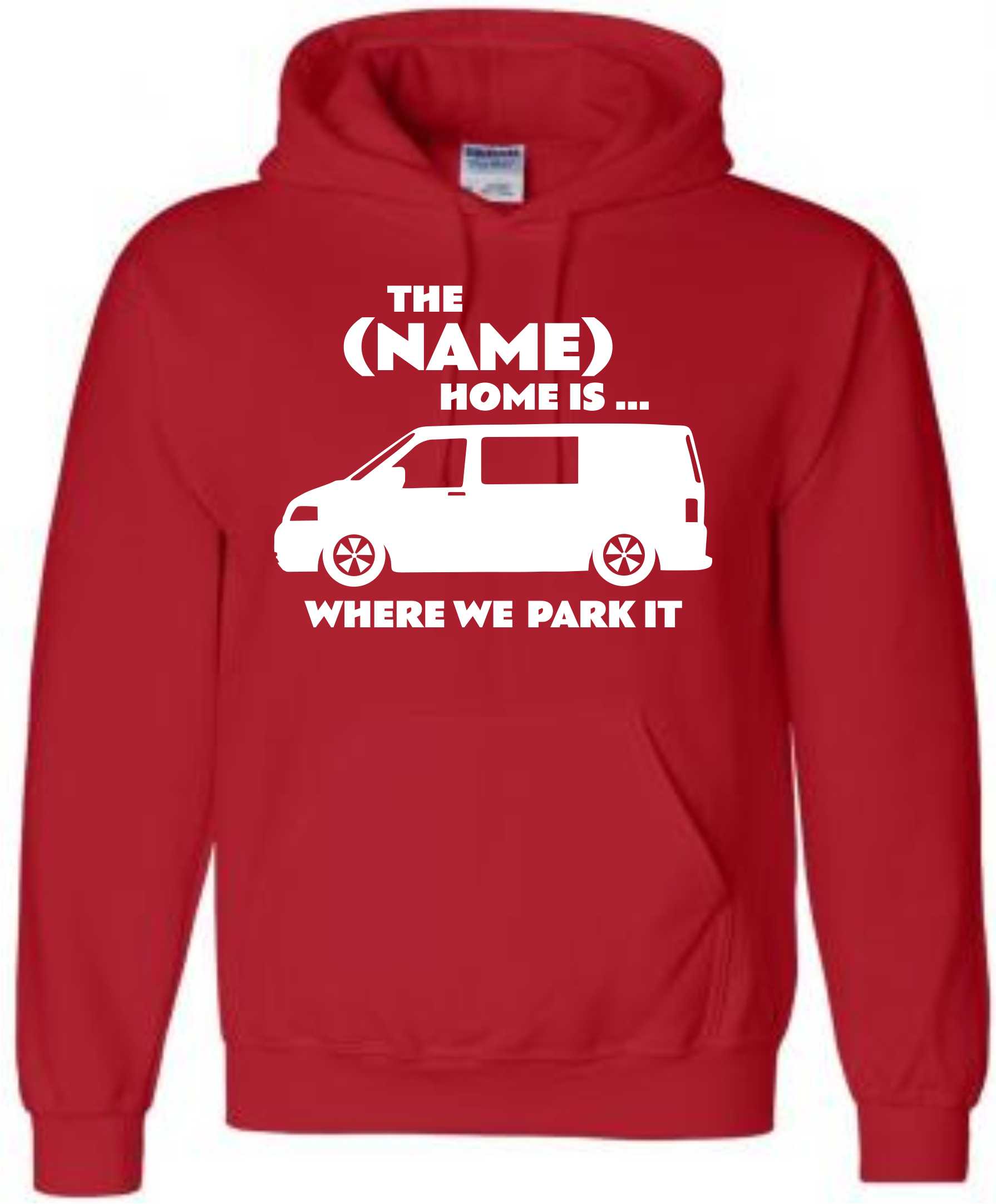 Kids Personalised Campervan Park It Hoodie, Camping Hoody, Name Hooded Sweat - Image 2