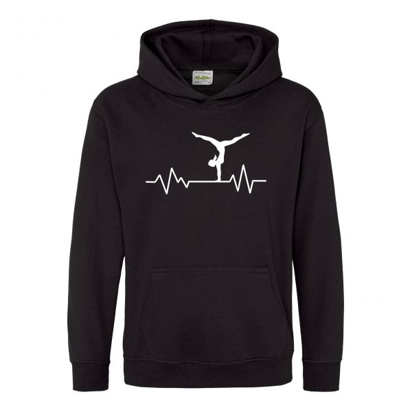 Kids Heartbeat Gymnast Hoodie, Gymnastic Hoody, Dancing Hooded Sweat Dancer - Image 10