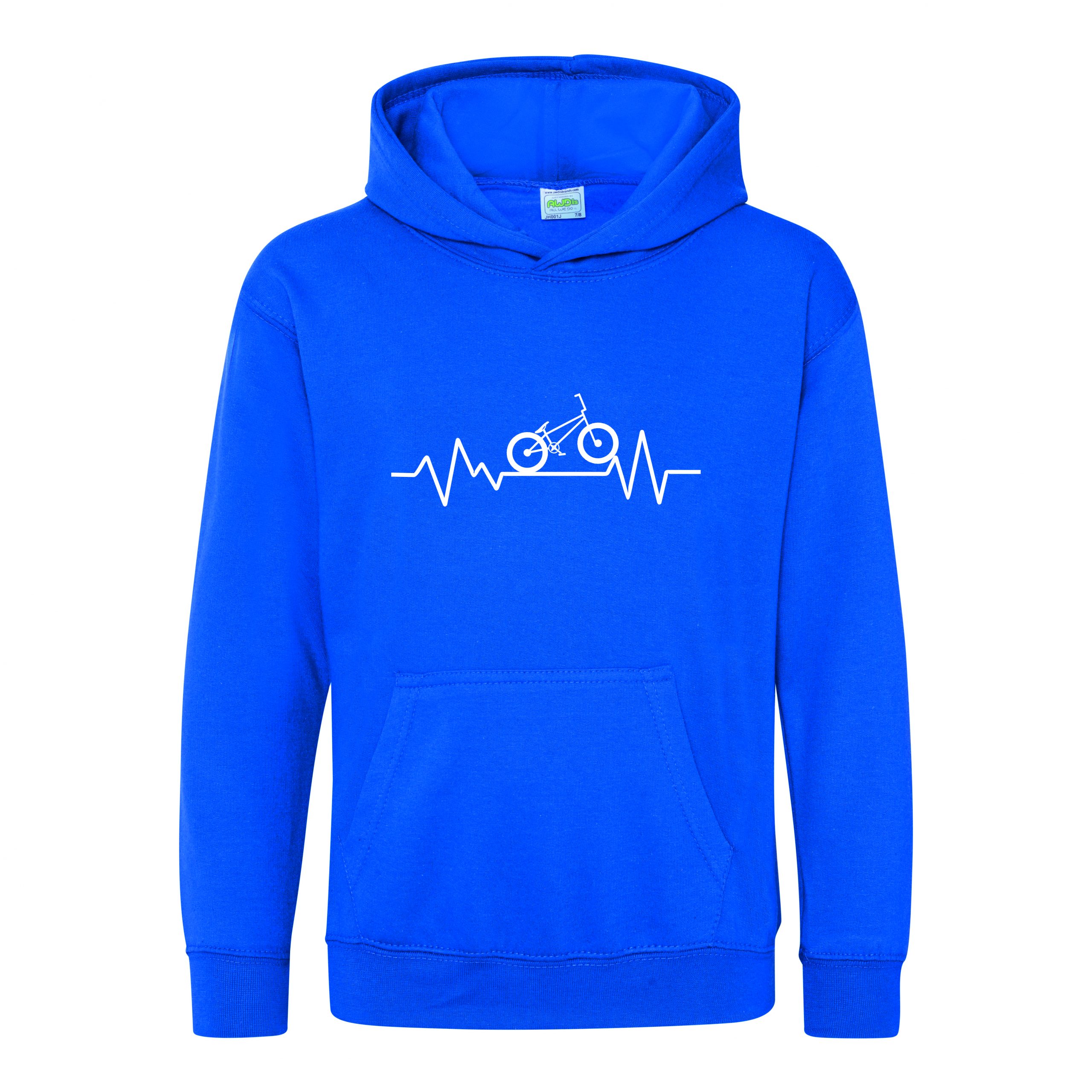 Kids Heartbeat BMX Hoodie, Bike Hoody, Bicycle Hooded Sweat, Biker, Biking - Image 9
