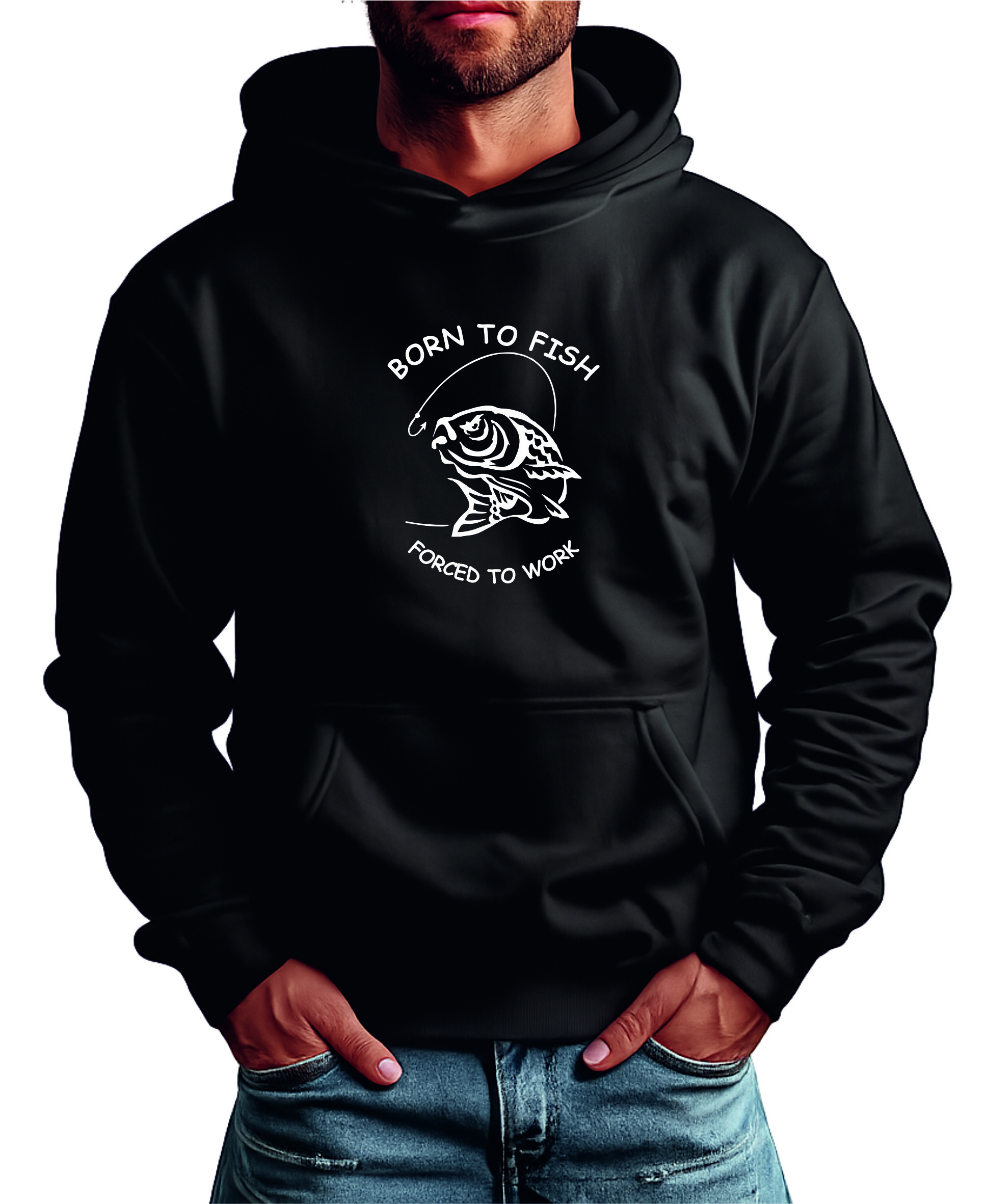 Born to Fish Hoodie, Fishing Hoody, Fisherman Hooded Sweat