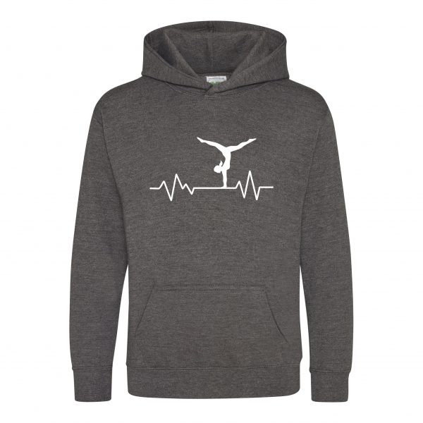 Kids Heartbeat Gymnast Hoodie, Gymnastic Hoody, Dancing Hooded Sweat Dancer - Image 8