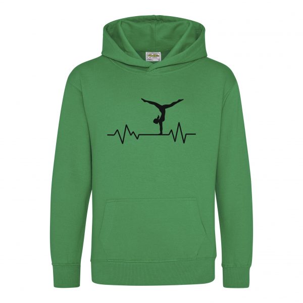 Kids Heartbeat Gymnast Hoodie, Gymnastic Hoody, Dancing Hooded Sweat Dancer - Image 7