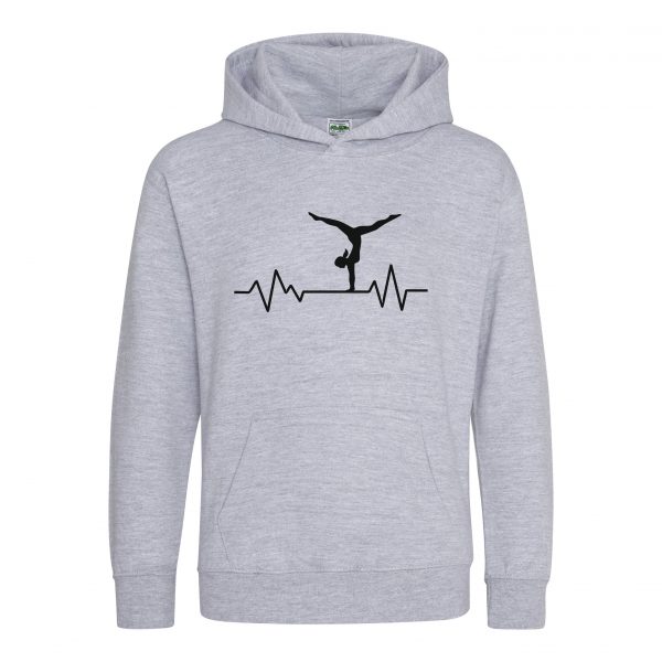 Kids Heartbeat Gymnast Hoodie, Gymnastic Hoody, Dancing Hooded Sweat Dancer - Image 6