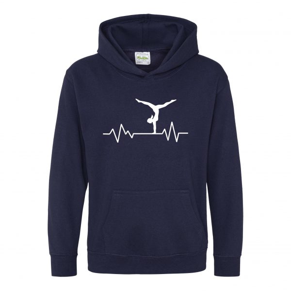 Kids Heartbeat Gymnast Hoodie, Gymnastic Hoody, Dancing Hooded Sweat Dancer - Image 5