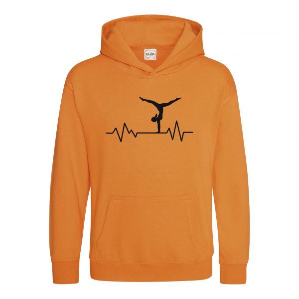 Kids Heartbeat Gymnast Hoodie, Gymnastic Hoody, Dancing Hooded Sweat Dancer - Image 4