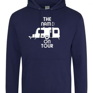 Personalised Caravan on Tour Camping Hoodie - Glamping Name Hoody