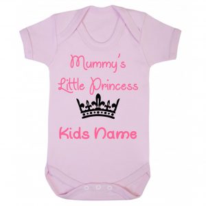 Mummy's Little Princess - Personalised Bodysuit with Name, Custom Printed Vest